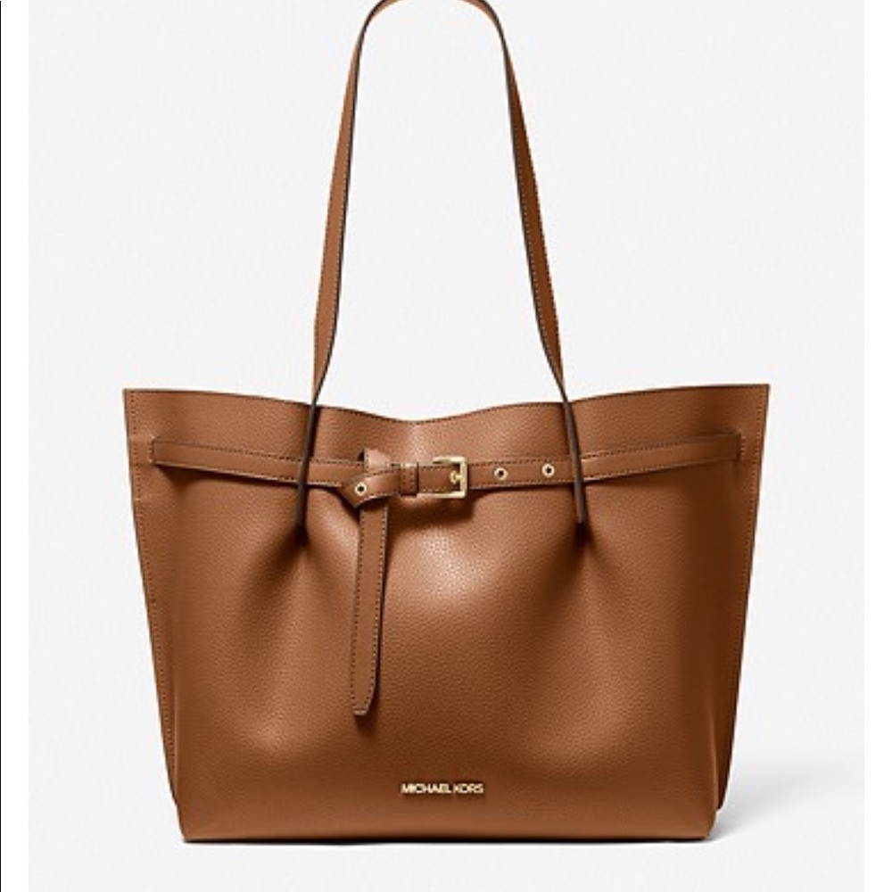 🔥💖MICHAEL KORS LARGE EMILIA PEBBLED LEATHER TOTE💖🔥